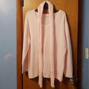 Long sleeve soft pink sweater